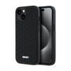 DKNY 3D Rubber Repeat Pattern - Coque pour iPhone 15 Plus (noir)