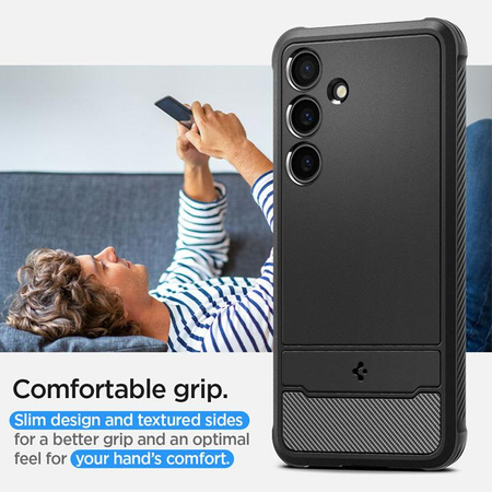 Spigen Rugged Armor - Schutzhülle für Samsung Galaxy S24+ (Mattschwarz)