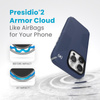 Speck Presidio2 Grip - iPhone 15 Pro Tasche (Küstenblau / Staubgrau / Weiß)