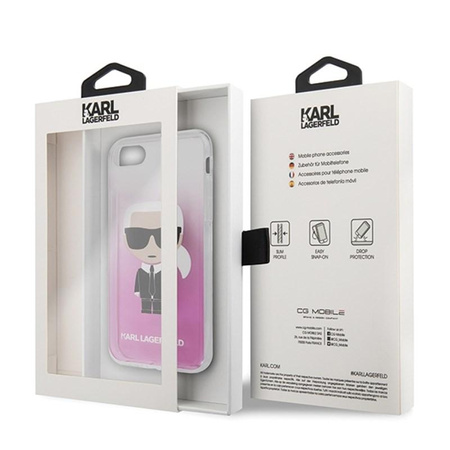 Karl Lagerfeld Iconic Karl Gradient - iPhone SE 2020 / 8 / 7 tok (rózsaszín)