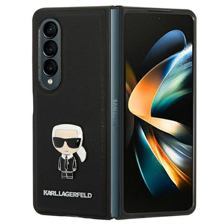 Karl Lagerfeld Saffiano Ikonik - Samsung Galaxy Z Fold 4 Tasche (schwarz)