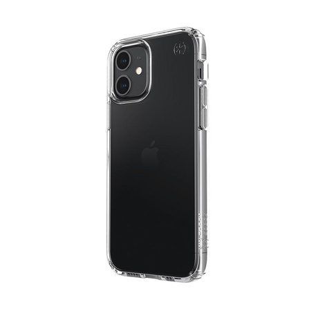 Speck Presidio Perfect-Clear - pouzdro pro iPhone 12 / iPhone 12 Pro s povrchovou úpravou MICROBAN (čiré)