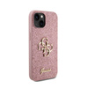 Guess Glitter Script Big 4G - iPhone 15 tok (rózsaszín)