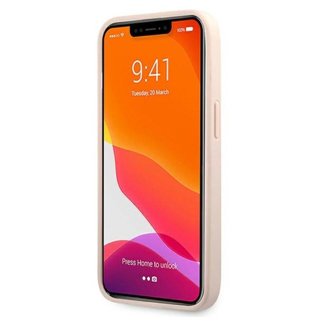 Guess 4G nyomtatott csíkos - iPhone 13 Pro tok (rózsaszín)