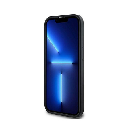 DKNY Leather Checkered Mono Pattern MagSafe - Case for iPhone 13 Pro (Black)