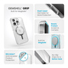 Speck Gemshell Grip + MagSafe - Etui do iPhone 15 Pro (Clear / Chrome Finish)