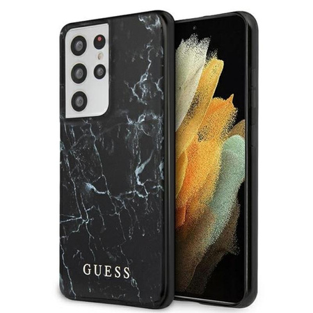 Guess Marble - Etui Samsung Galaxy S21 Ultra (noir)