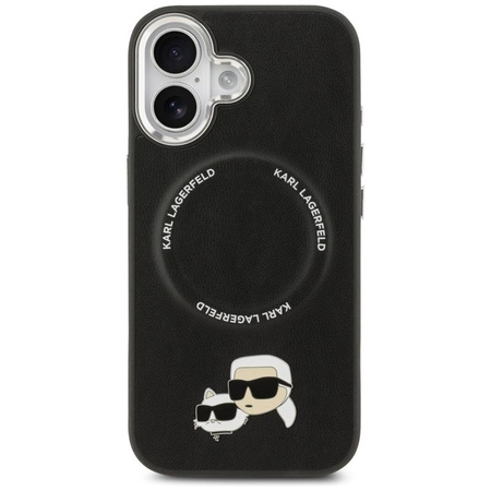 ETUI DO IPHONE 17 do MAGSAFE KARL LAGERFELD ORYGINALNE CZARNE SKÓRZANE