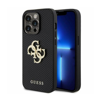 Guess Perforierte 4G Glitter - iPhone 15 Pro Tasche (schwarz)