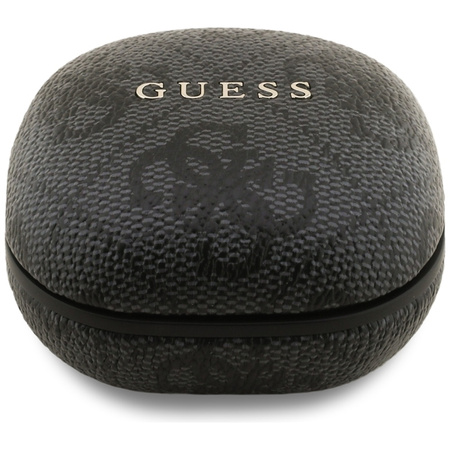 Guess 4G Classic Metal Logo - Bluetooth TWS ENC sluchátka + nabíjecí pouzdro (Černá)