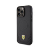 Ferrari Carbon Metal Logo MagSafe - Schutzhülle für iPhone 15 Pro Max (Schwarz)