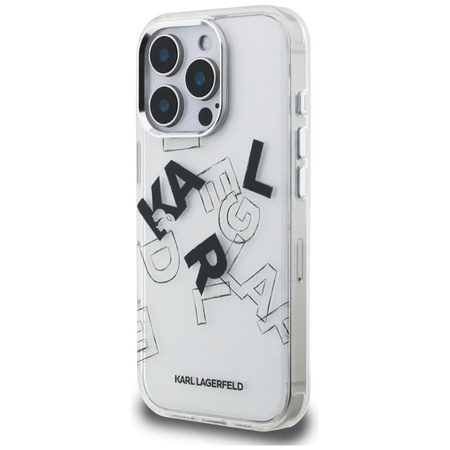 Karl Lagerfeld IML Sketched Graphic – Hülle für iPhone 16 Pro Max (transparent)