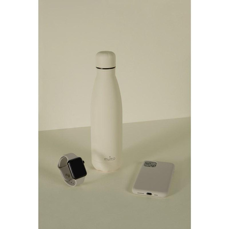PURO ICON - Thermosflasche aus Edelstahl 500 ml (Beige) (Pulverbeschichtung)