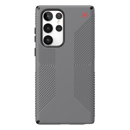 Speck Presidio2 Grip - pouzdro pro Samsung Galaxy S22 Ultra s povrchovou úpravou MICROBAN (grafitově šedá/černá)