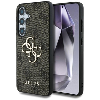 Guess Big 4G Classic Logo - Coque pour Samsung Galaxy S25+ (marron)