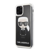 Karl Lagerfeld Iconic Glitter - Coque pour iPhone 11 Pro (Noir)