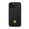 Ferrari Silicone Metal Logo - Case for iPhone 14 Plus (Black)