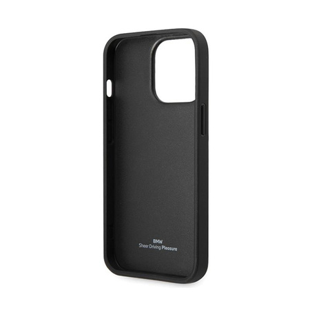 BMW Leather Diamond Pattern - iPhone 14 Pro Case (Black)