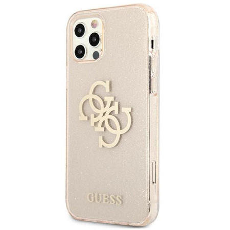 Pouzdro Guess Glitter 4G Big Logo - iPhone 12 Pro Max (zlaté)