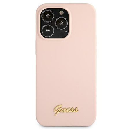 Guess Silikon Script MagSafe - iPhone 13 Pro Tasche (rosa)