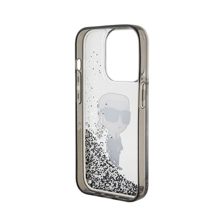 Karl Lagerfeld Liquid Glitter Ikonik - iPhone 15 Pro Max Case (Transparent)