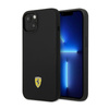 Ferrari szilikon fém logó - iPhone 14 Plus tok (fekete)