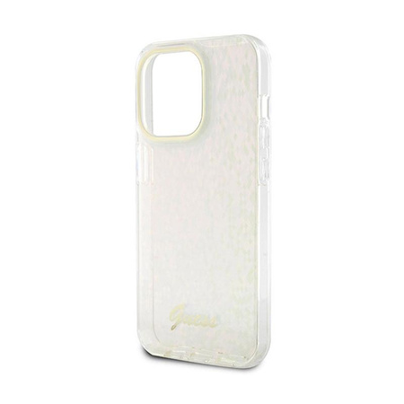 Guess IML Faceted Mirror Disco Iridescent - pouzdro pro iPhone 15 Pro (růžové)
