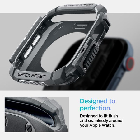 Spigen Rugged Armor - Gehäuse für Apple Watch 10 46 mm (Dunkelgrau)