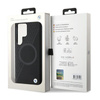 BMW Leder halb strukturiert & Kreis MagSafe - Samsung Galaxy S24 Ultra Tasche (schwarz)