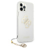Guess 4G Big Logo Charm - pouzdro pro iPhone 12 Pro Max (zlaté přívěsky)