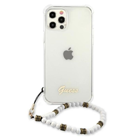 Guess White Pearl Strap - Case iPhone 12 Pro Max (Clear)