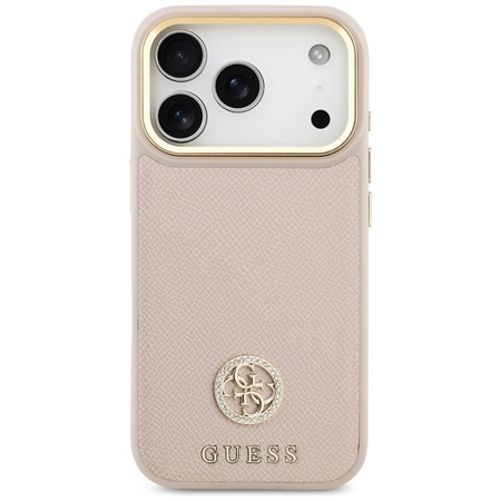 Guess Grained Strass Logo MagSafe - Case iPhone 17 Pro (pink)
