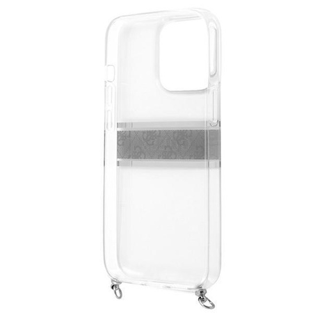 Guess 4G Silver Stripe Crossbody - iPhone 13 Pro Case