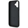 Guess Grained Hot Stamp Peony Triangle Logo MagSafe - Etui do iPhone 16 (czarny)