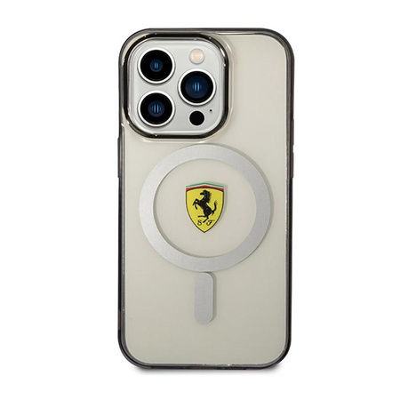 Ferrari Outline Magsafe - Schutzhülle für iPhone 14 Pro Max (Transparent)