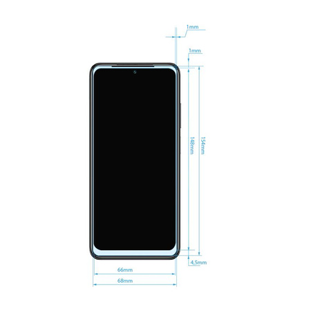 Crong 7D Nano Flexible Glass - Verre hybride incassable 9H pour l'ensemble de l'écran du Xiaomi Redmi Note 10S