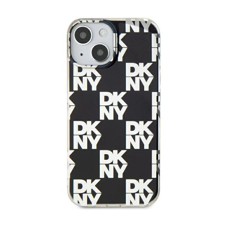 DKNY IML Checkered Mono Pattern - Case for iPhone 15 Plus / 14 Plus (black)