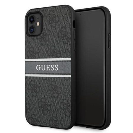 Guess 4G Printed Stripe - pouzdro pro iPhone 11 (šedé)