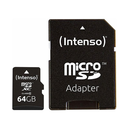 Intenso MicroSDXC - Paměťová karta 64 GB Class 10 12/25 MB/s s adaptérem