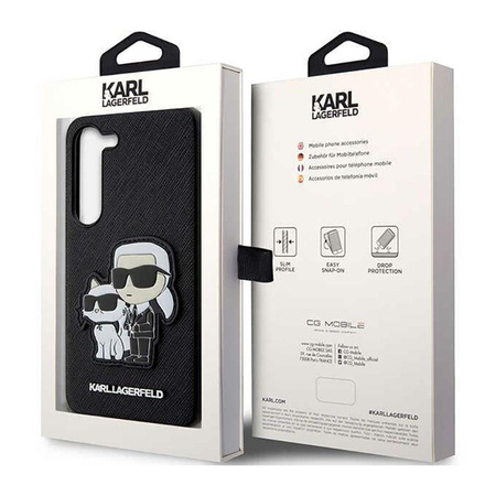 Karl Lagerfeld NFT Saffiano Karl & Choupette - Samsung Galaxy S23+ Tasche (schwarz)
