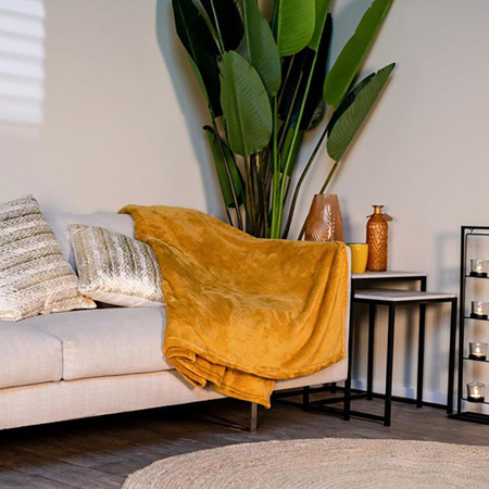 Koc flanelowy 200x150cm (pomarańczowy)