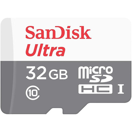 Carte mémoire SanDisk Ultra microSDHC - 32 Go Class 10 UHS-I 100MB/s avec adaptateur