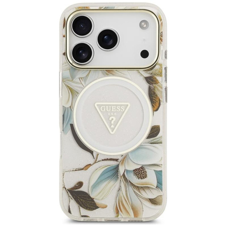 ETUI DO IPHONE 17 PRO MAX do MAGSAFE GUESS KWIATY ORYGINALNE ELEGANCKIE