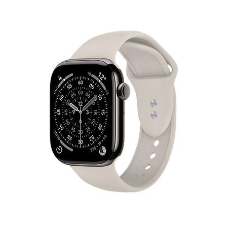Crong Liquid - Řemínek pro Apple Watch 38/40/41/42 mm (kamenně béžový)