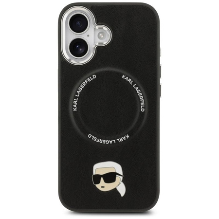 ETUI DO IPHONE 17 do MAGSAFE KARL LAGERFELD ORYGINALNE CZARNE SKÓRZANE CASE