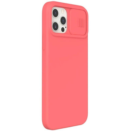 Nillkin CamShield Silky Magnetic - Apple iPhone 12 / 12 Pro tok kamerafedéllel (narancssárga rózsaszín)