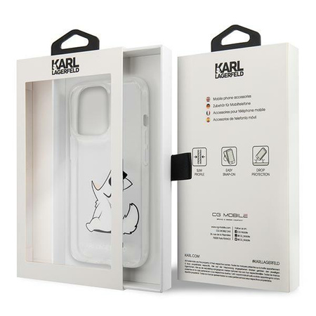 Karl Lagerfeld Choupette Fun-Sonnenbrille - iPhone 14 Pro Max Hülle (Transparent)