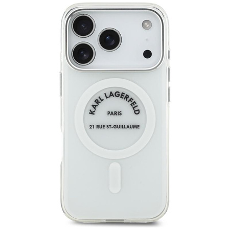 Karl Lagerfeld IML Karl RSG Logo MagSafe - Pouzdro pro iPhone 17 Pro (průhledné)