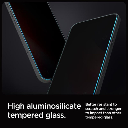 Spigen GLAS.TR EZ FIT Privacy 2-Pack - Szkło hartowane z filtrem prywatyzującym do iPhone 16 Pro / 17 / 17 Pro 2 szt