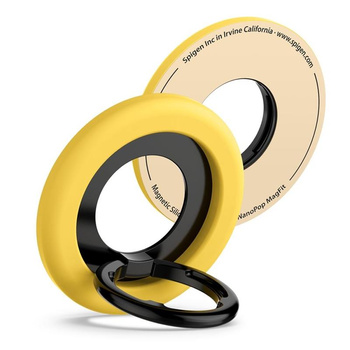 Spigen Nano Pop MagSafe Phone Ring - Magnetic finger holder with stand function (Mango Yellow)